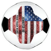 Le drapeau américain brille le nom personnalisé et (Tourné)