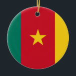 Le drapeau camerounais Ornement en céramique<br><div class="desc">Le drapeau camerounais Ornement en céramique</div>