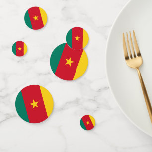 Le drapeau camerounais Table Confetti