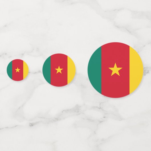 Le drapeau camerounais Table Confetti (Derrière)