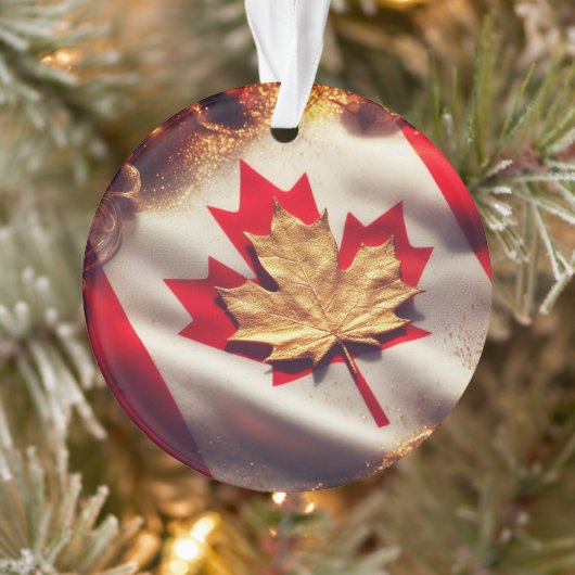 LE DRAPEAU CANADIEN INSPIRE LE ORNEMENT DE NOËL (Arbre)