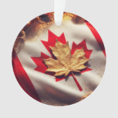 LE DRAPEAU CANADIEN INSPIRE LE ORNEMENT DE NOËL (devant)