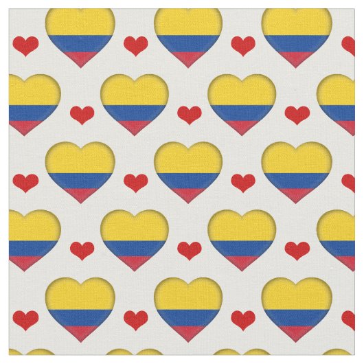 Le drapeau colombien, tissu du Coeur Rouge (Fermer)