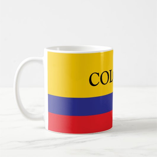 Le drapeau de la Colombie cadeau de tasse à café (Gauche)