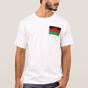 Le drapeau du Malawi et la carte T-shirt