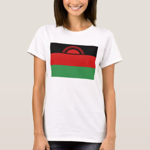 Le drapeau du Malawi et la carte T-shirt