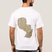 Le drapeau du Paraguay et la carte T-Shirt (Dos)