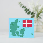 Le drapeau et la carte du Danemark (Debout devant)