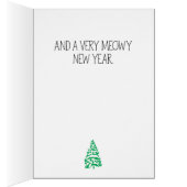 Le Draped de Cat dans la carte de Christmas (Intérieur (Droit))