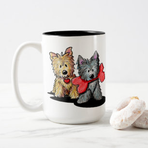 Le Duo de Cairn Terrier, Mug à café à deux tons