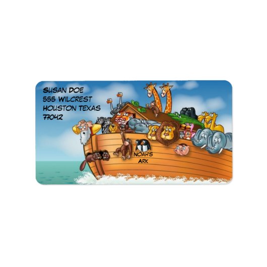 Le Étiquette d'arche de Noah (Devant)