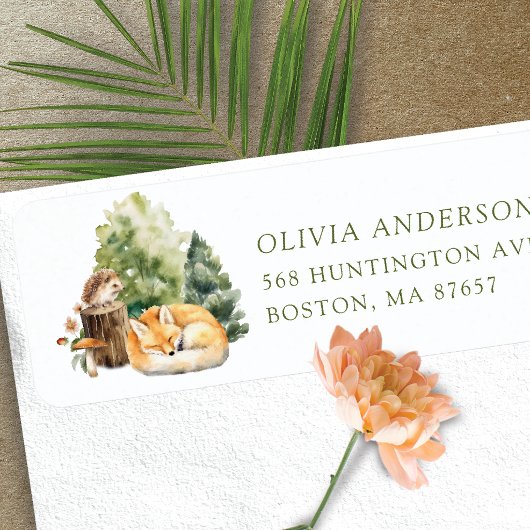 Le Étiquette de adresse de la nature pour le Baby