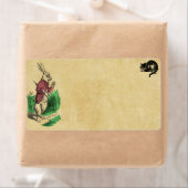 Le Étiquette de lapin blanc (En situation)