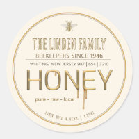 Le Étiquette de miel de l'agriculteur avec l'abeil