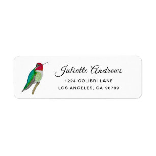 Le Étiquette des colibris d'Anna