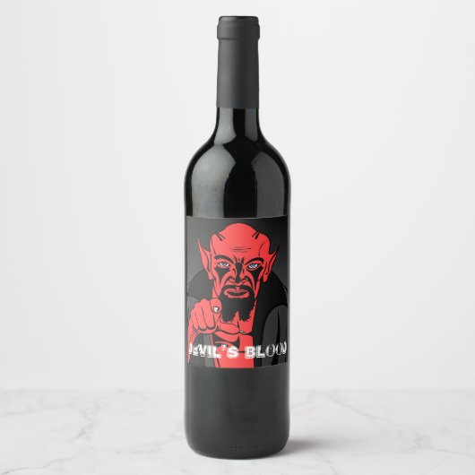 Le Étiquette du vin de sang du diable (Devant)