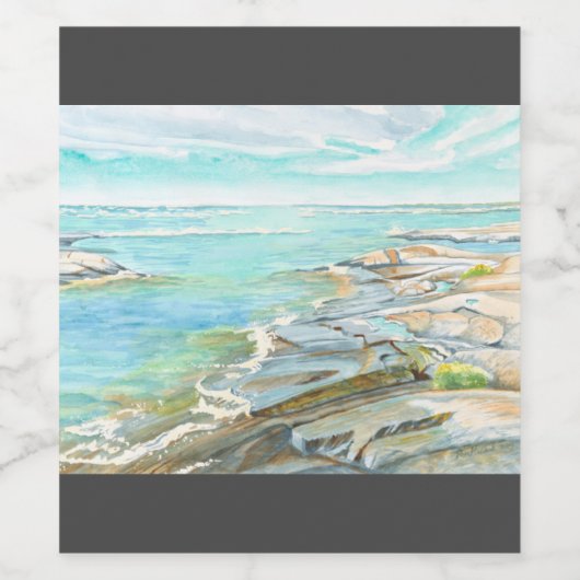 Le Étiquette du vin des Grands Lacs (Étiquettes simples)