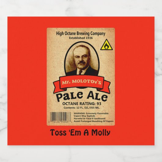 Le Étiquette Pale Ale de M. Molotov (Étiquettes simples)