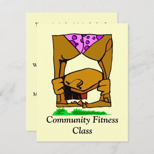 LE FAIRE-PART ANNONCENT LES CLASSES AÉROBIES DE (Devant / Derrière)