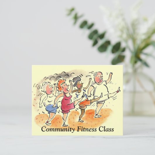 LE FAIRE-PART ANNONCENT LES CLASSES AÉROBIES DE (Debout devant)