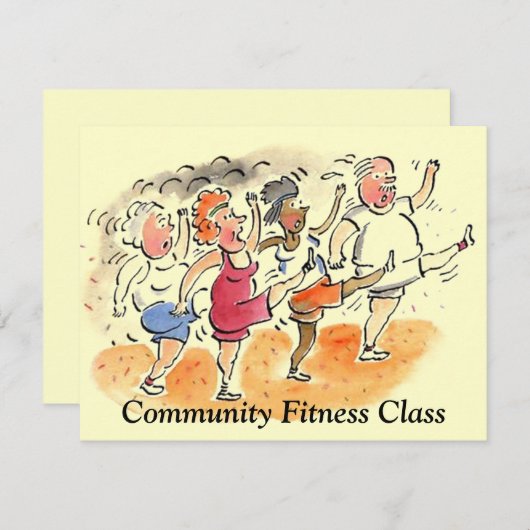 LE FAIRE-PART ANNONCENT LES CLASSES AÉROBIES DE (Devant / Derrière)