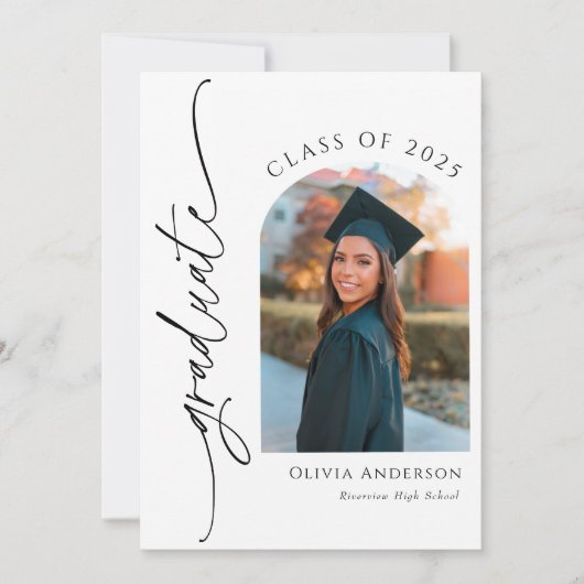 Le Faire-part de graduation avec photo (Devant)