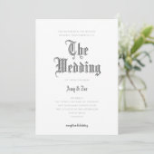 Le Faire-part de mariage Blackletter Mariage (Debout devant)