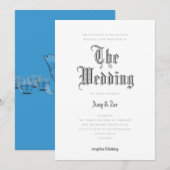 Le Faire-part de mariage Blackletter Mariage (Devant / Derrière)