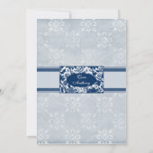 Le Faire-part de mariage bleu de la marine de mari (Dos)