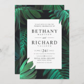 Le faire-part de mariage botanique tropical a (Devant / Derrière)