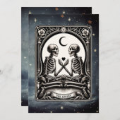 Le Faire-part de mariage céleste de la carte Tarot (Devant / Derrière)