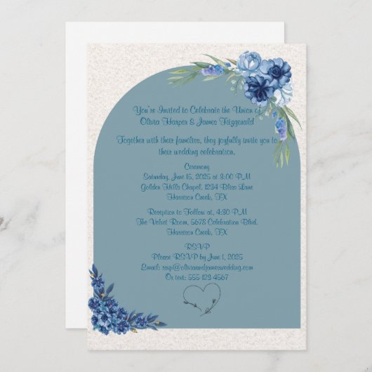 Le Faire-part de mariage charmant (Devant / Derrière)