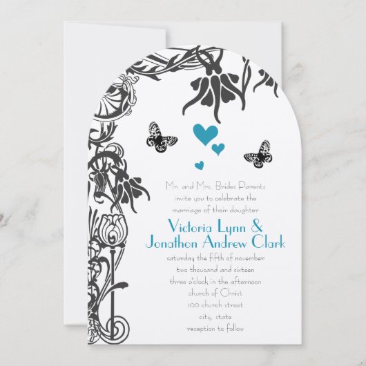 Le Faire-part de mariage de la fée chrétienne papi (Devant)