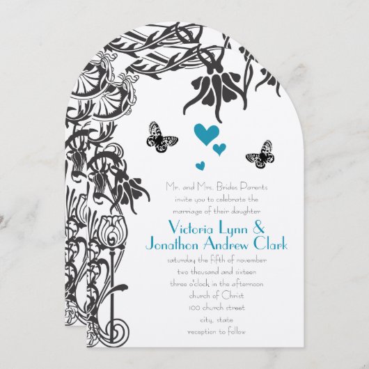 Le Faire-part de mariage de la fée chrétienne papi (Devant / Derrière)