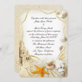 Le Faire-part de mariage du château de sable de pl (Devant / Derrière)