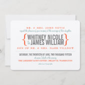 Le Faire-part de mariage du marché moderne (Devant)