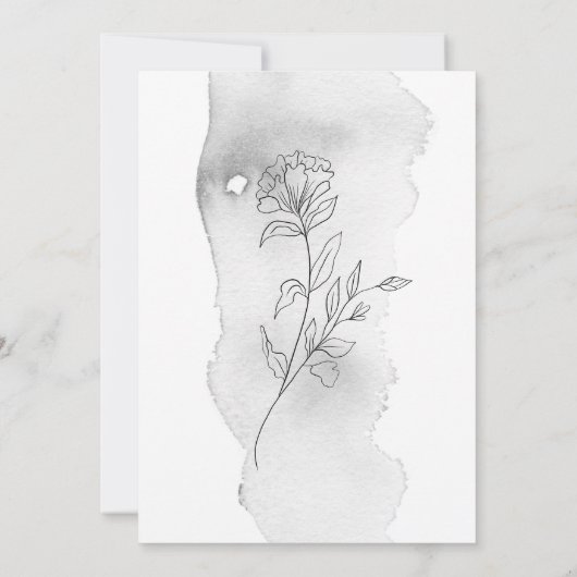 Le Faire-part de mariage paysager élégant et charm (Dos)