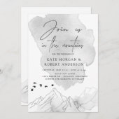 Le Faire-part de mariage paysager élégant et charm (Devant / Derrière)