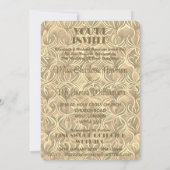 Le Faire-part de mariage photo Lovers Tarot Gold (Dos)