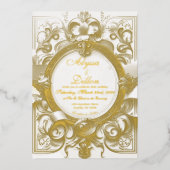 Le Faire-part de mariage royal doré (Recto)