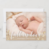 Le faire-part de naissance de feuille de chute (Devant)