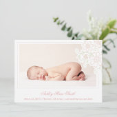 Le Faire-part de naissance Floral De Charme (Debout devant)