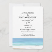 Le Faire-part photo de la ceinture Fiançailles (Dos)