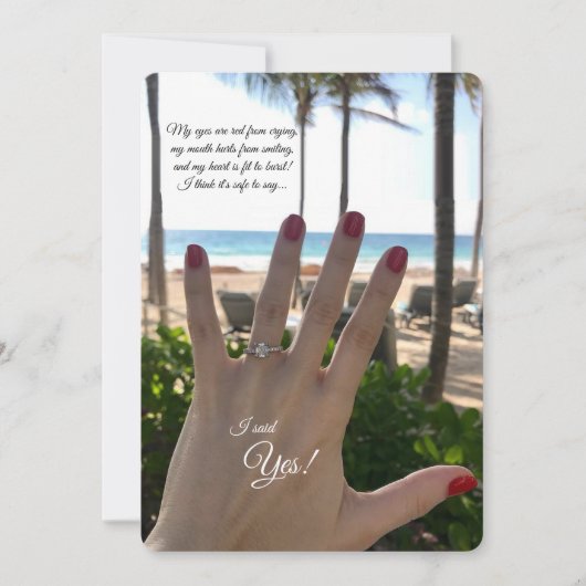 Le Faire-part photo de la ceinture Fiançailles (Devant)