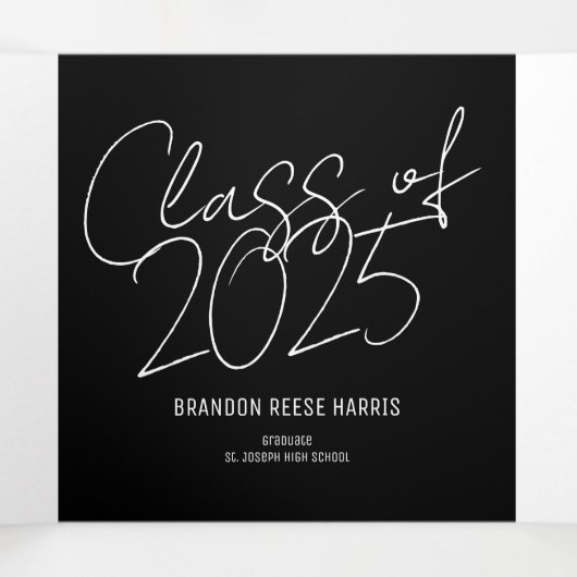 Le Faire-part triplé Décontracté (Intérieur au milieu)