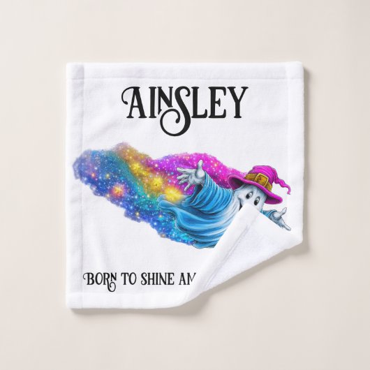 Le fantôme magique et les étoiles (Gant de toilette)