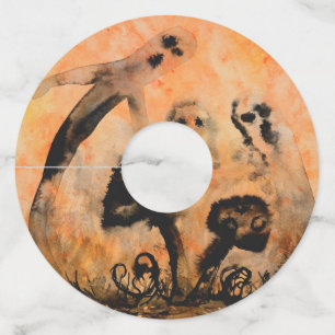 Le fantôme répand les étiquettes de papier en