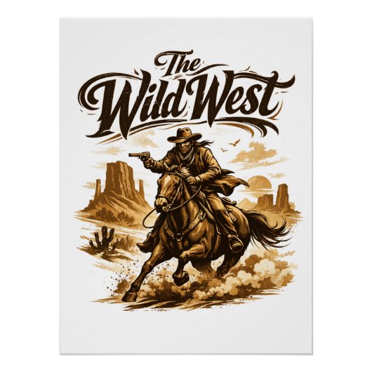 Le Far West – Cowboy en Action Affiche (Devant)