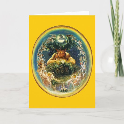 Le faune et la carte de voeux de fées (Devant)