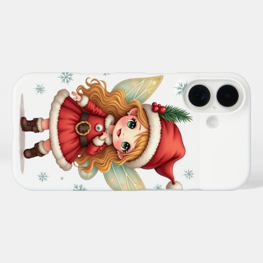 Le fée de Noël iPhone 16 Coques (Verso (horizontal))